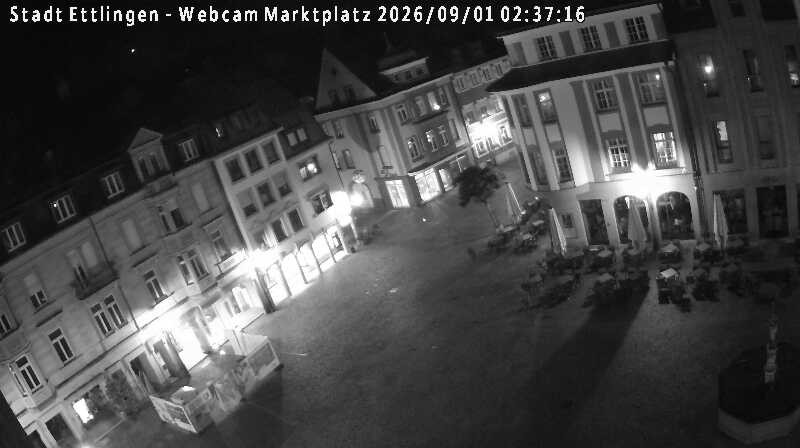 Archiv Foto Webcam Blick auf den Marktplatz Ettlingen