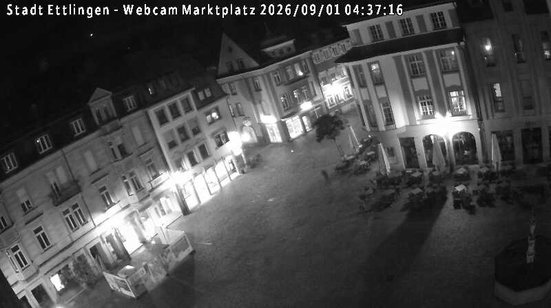 Archiv Foto Webcam Blick auf den Marktplatz Ettlingen