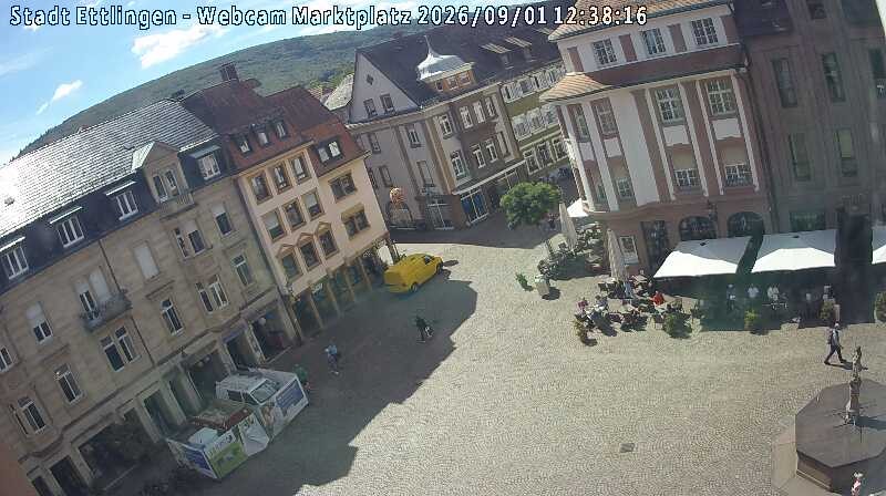 Archiv Foto Webcam Blick auf den Marktplatz Ettlingen
