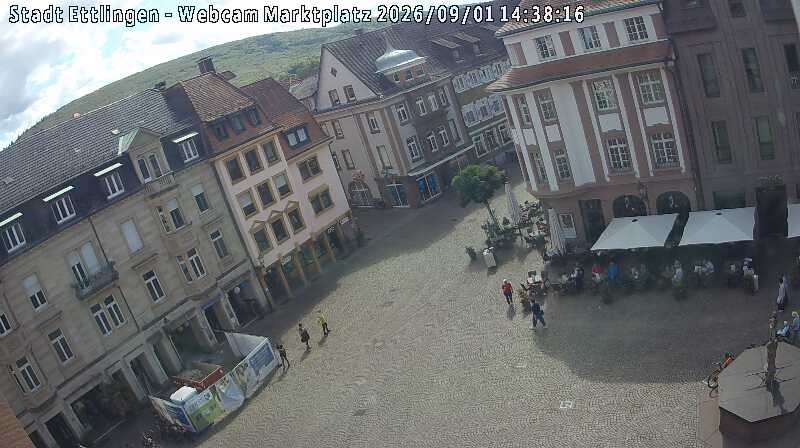 Archiv Foto Webcam Blick auf den Marktplatz Ettlingen