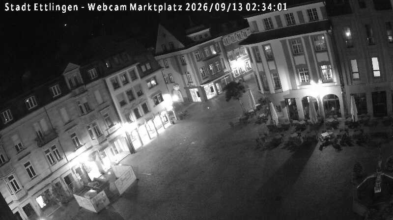 Archiv Foto Webcam Blick auf den Marktplatz Ettlingen