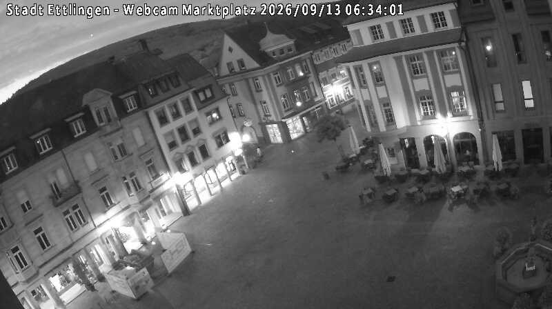 Archiv Foto Webcam Blick auf den Marktplatz Ettlingen
