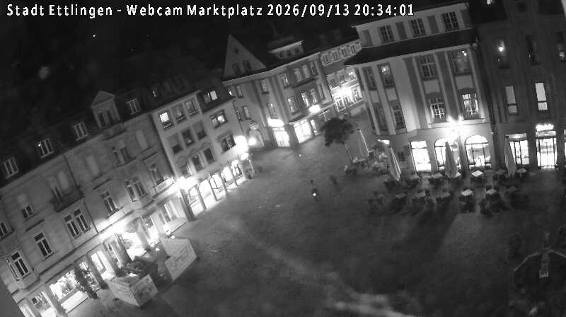 Archiv Foto Webcam Blick auf den Marktplatz Ettlingen