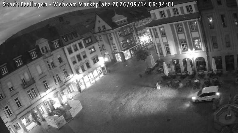 Archiv Foto Webcam Blick auf den Marktplatz Ettlingen
