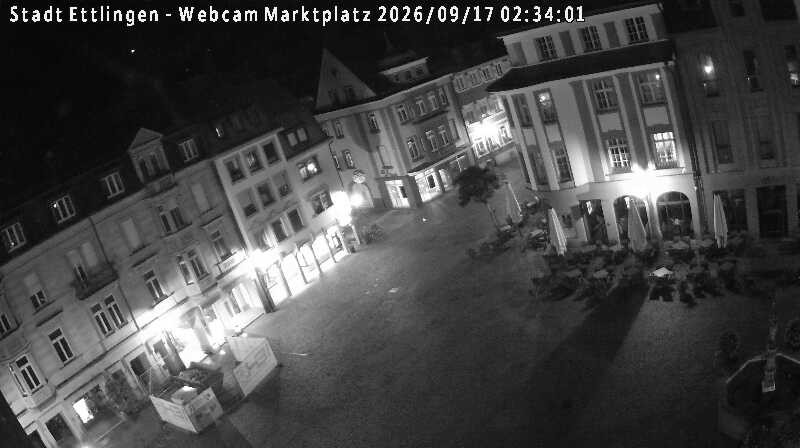 Archiv Foto Webcam Blick auf den Marktplatz Ettlingen