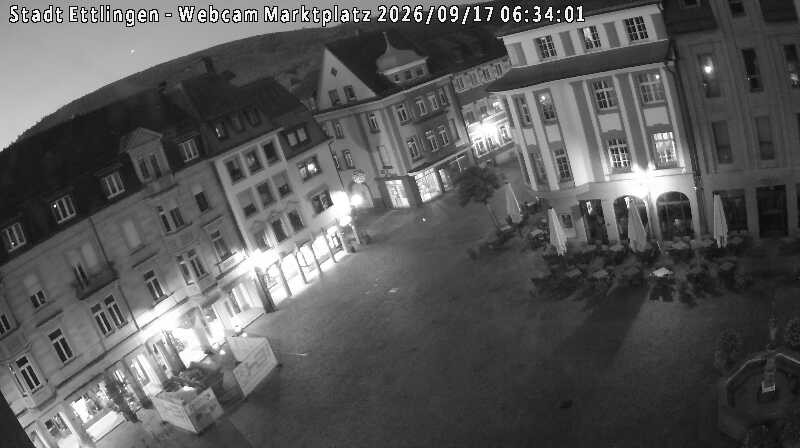 Archiv Foto Webcam Blick auf den Marktplatz Ettlingen
