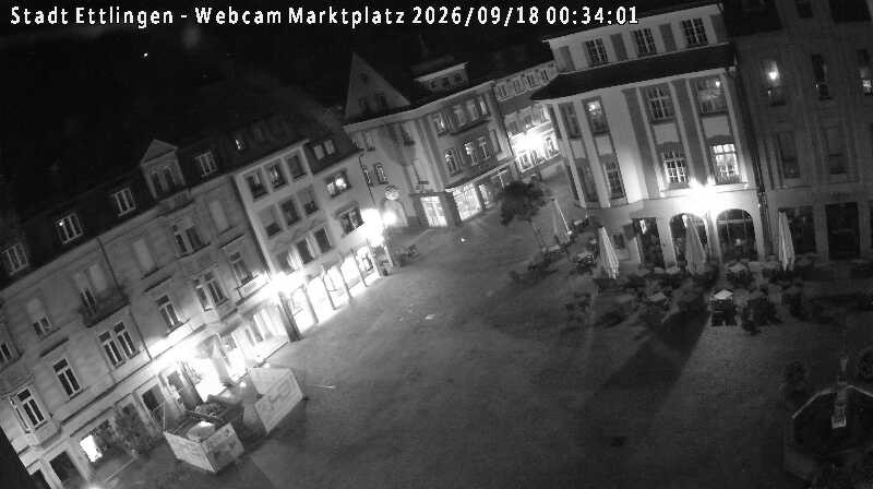 Archiv Foto Webcam Blick auf den Marktplatz Ettlingen