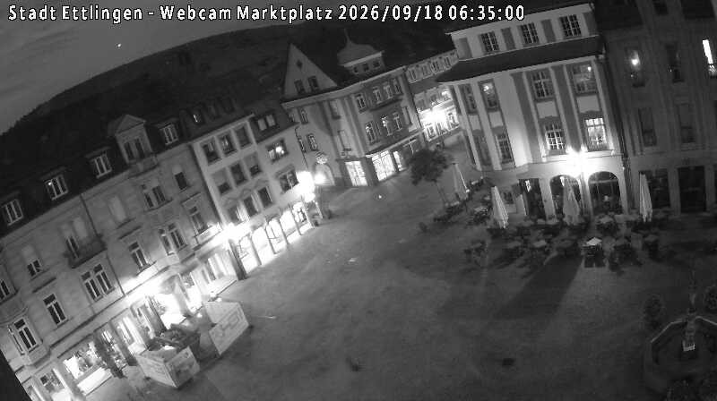 Archiv Foto Webcam Blick auf den Marktplatz Ettlingen