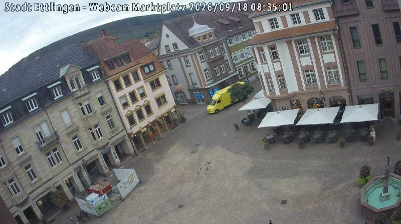 Archiv Foto Webcam Blick auf den Marktplatz Ettlingen
