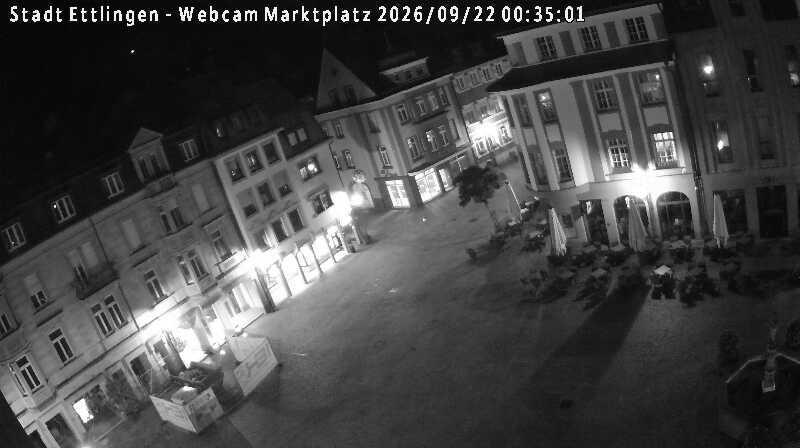 Archiv Foto Webcam Blick auf den Marktplatz Ettlingen