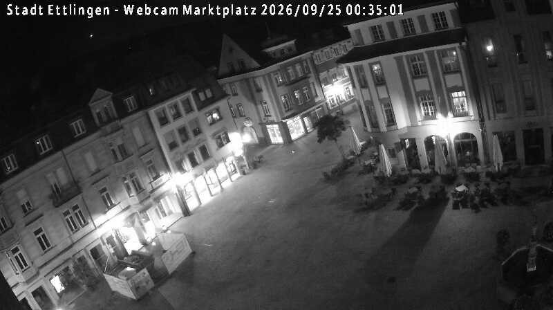 Archived image Webcam Market place in Ettlingen