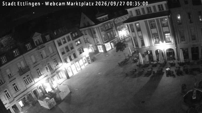 Archived image Webcam Market place in Ettlingen
