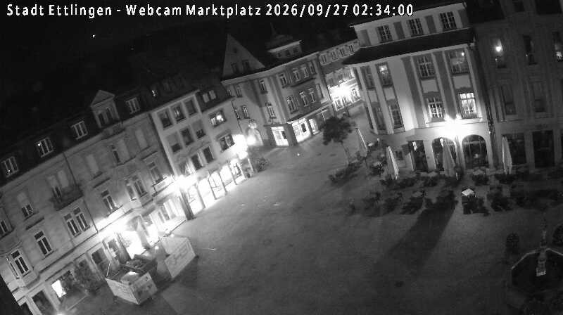 Archived image Webcam Market place in Ettlingen