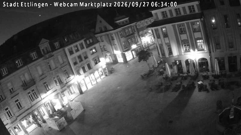 Archiv Foto Webcam Blick auf den Marktplatz Ettlingen