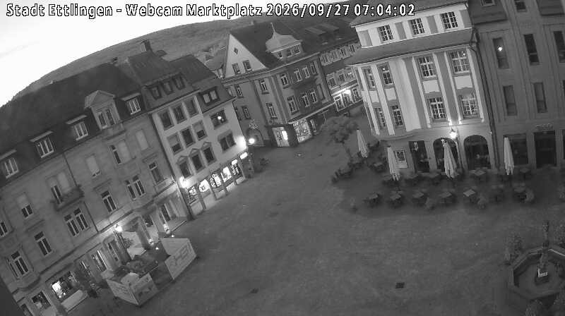 Archiv Foto Webcam Blick auf den Marktplatz Ettlingen