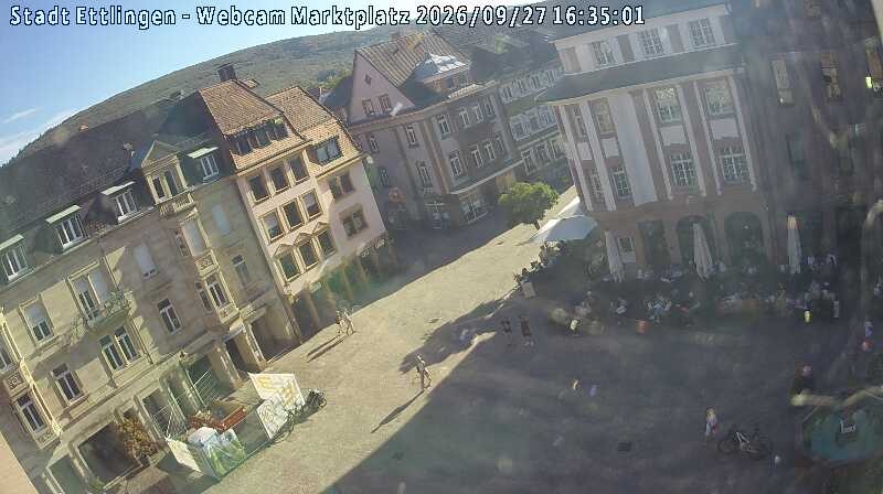 Archiv Foto Webcam Blick auf den Marktplatz Ettlingen