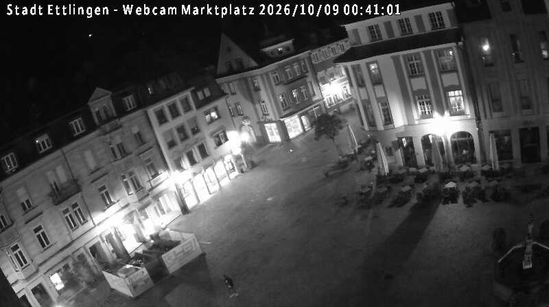 Archiv Foto Webcam Blick auf den Marktplatz Ettlingen