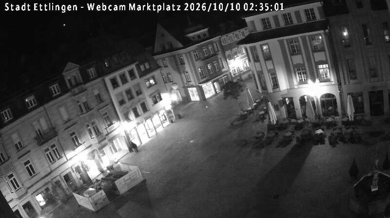 Archived image Webcam Market place in Ettlingen