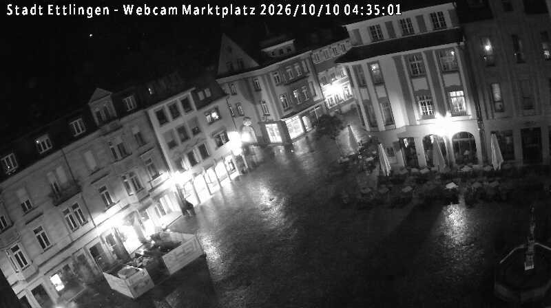 Archived image Webcam Market place in Ettlingen