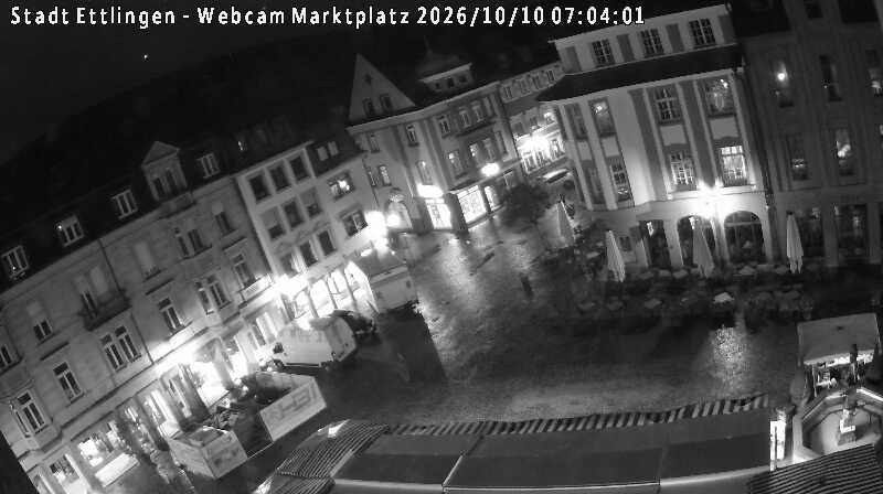 Archived image Webcam Market place in Ettlingen