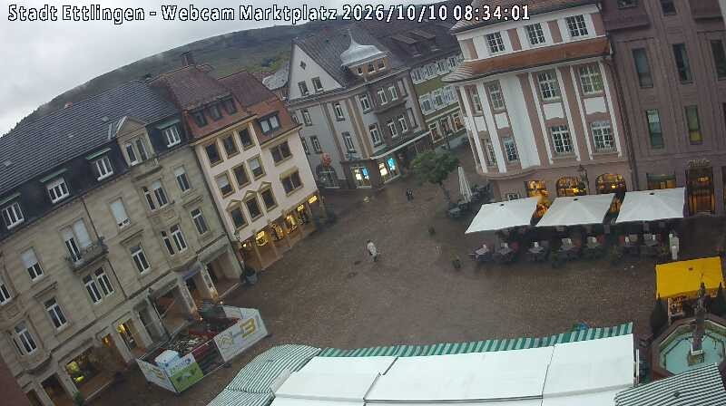Archived image Webcam Market place in Ettlingen