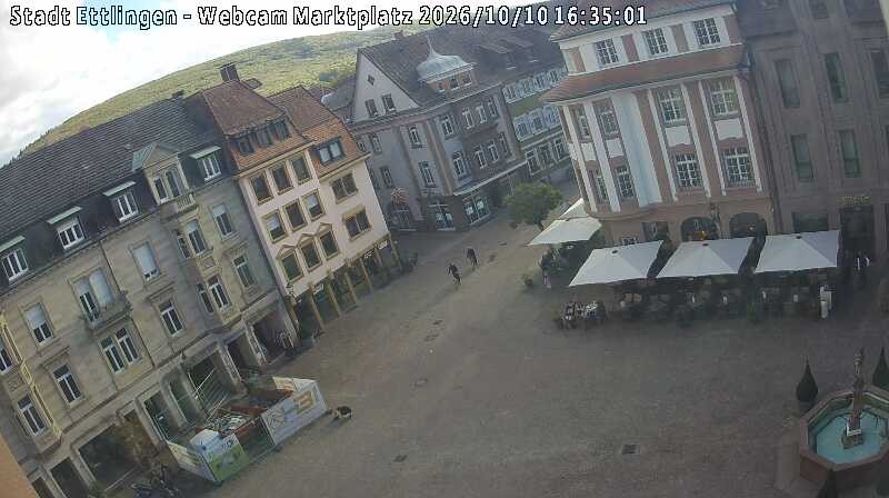 Archived image Webcam Market place in Ettlingen