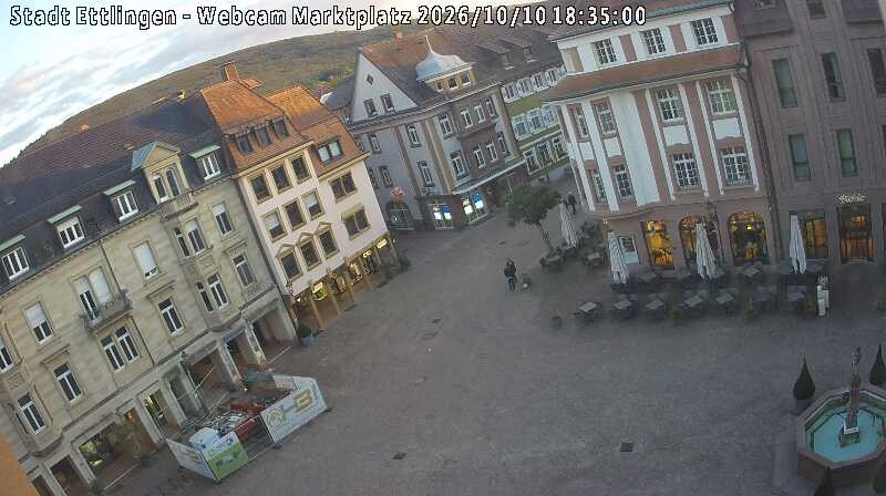 Archived image Webcam Market place in Ettlingen