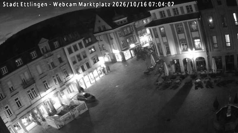 Archiv Foto Webcam Blick auf den Marktplatz Ettlingen
