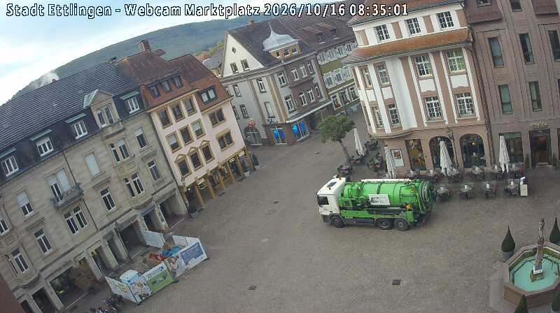 Archiv Foto Webcam Blick auf den Marktplatz Ettlingen