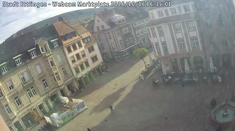 Archiv Foto Webcam Blick auf den Marktplatz Ettlingen