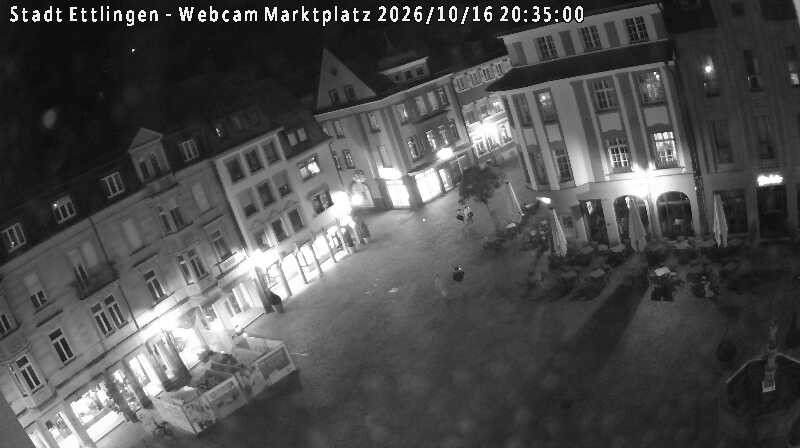 Archiv Foto Webcam Blick auf den Marktplatz Ettlingen
