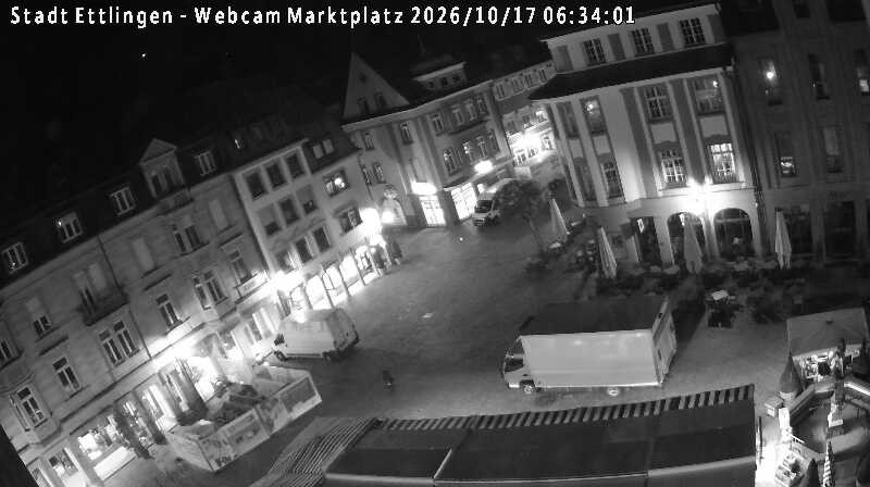 Archiv Foto Webcam Blick auf den Marktplatz Ettlingen