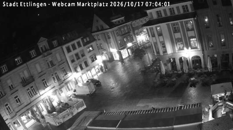 Archiv Foto Webcam Blick auf den Marktplatz Ettlingen