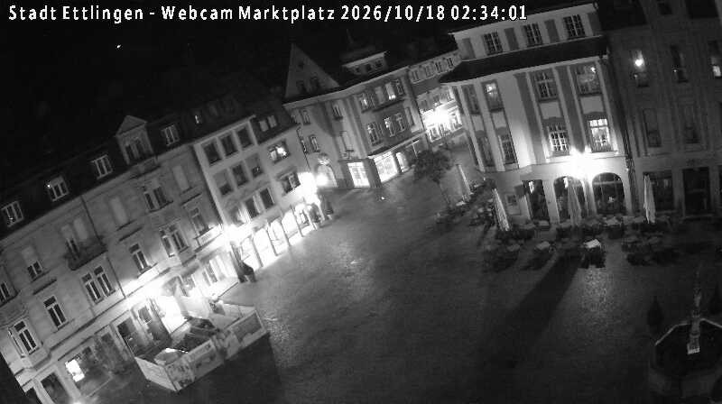 Archiv Foto Webcam Blick auf den Marktplatz Ettlingen