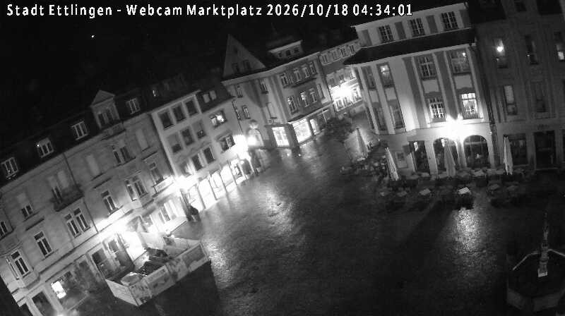 Archiv Foto Webcam Blick auf den Marktplatz Ettlingen