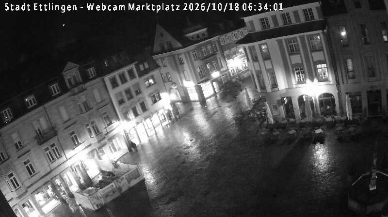 Archiv Foto Webcam Blick auf den Marktplatz Ettlingen