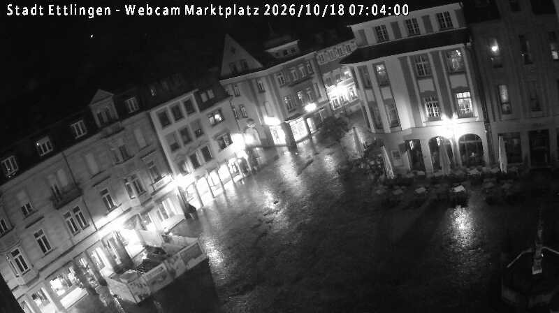Archiv Foto Webcam Blick auf den Marktplatz Ettlingen
