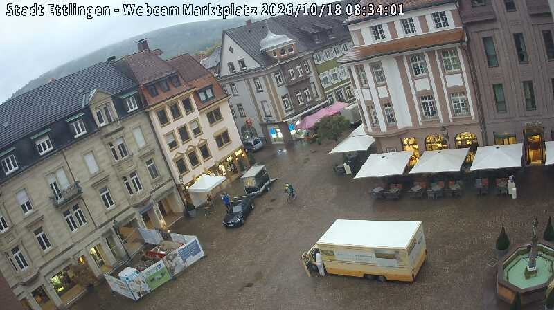 Archiv Foto Webcam Blick auf den Marktplatz Ettlingen
