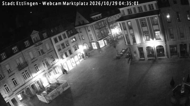 Archiv Foto Webcam Blick auf den Marktplatz Ettlingen