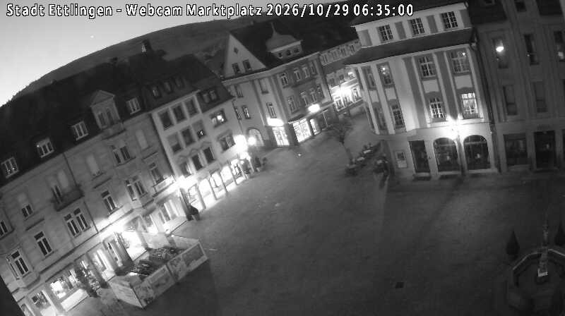 Archiv Foto Webcam Blick auf den Marktplatz Ettlingen