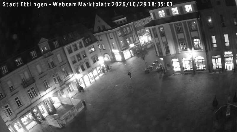 Archiv Foto Webcam Blick auf den Marktplatz Ettlingen