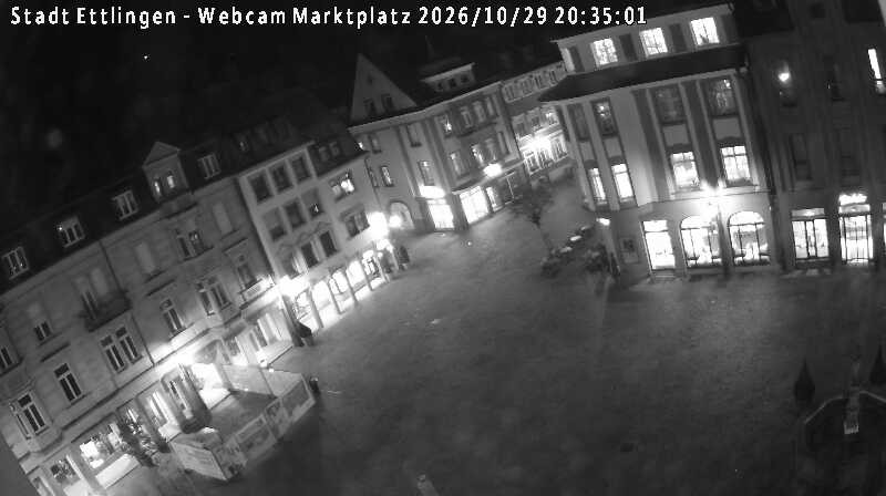 Archiv Foto Webcam Blick auf den Marktplatz Ettlingen