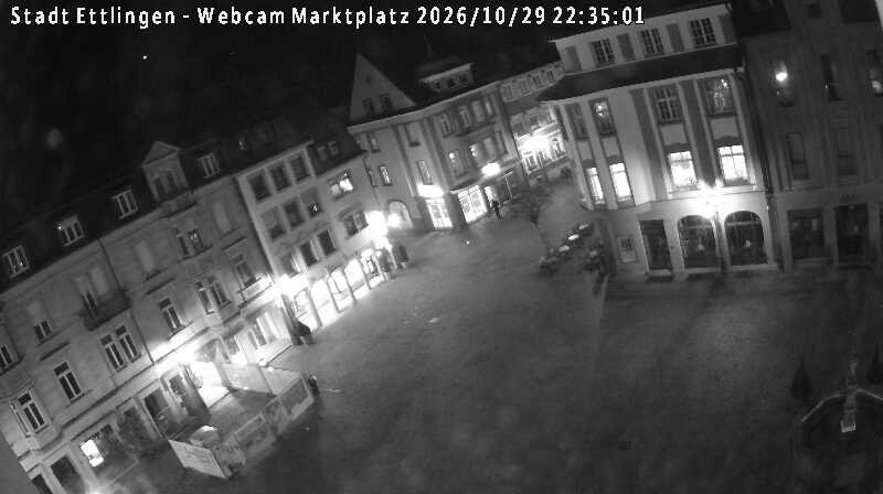 Archiv Foto Webcam Blick auf den Marktplatz Ettlingen