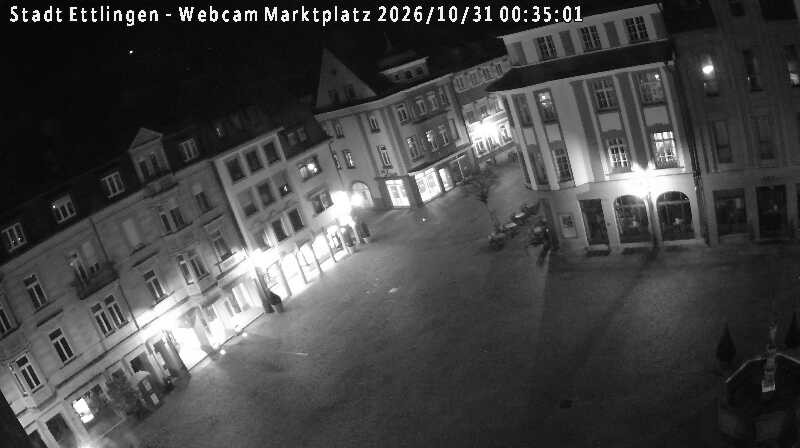 Archiv Foto Webcam Blick auf den Marktplatz Ettlingen
