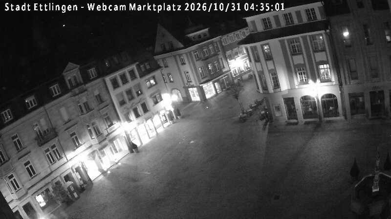 Archiv Foto Webcam Blick auf den Marktplatz Ettlingen