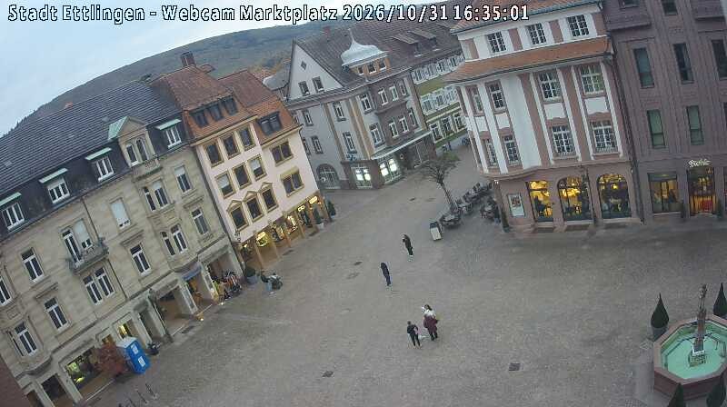 Archiv Foto Webcam Blick auf den Marktplatz Ettlingen