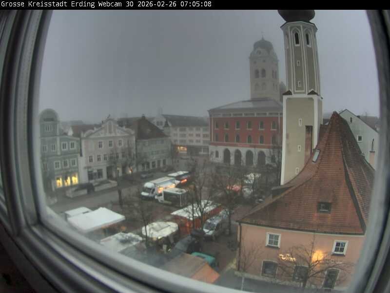 Archived image Webcam Erding - Town Hall