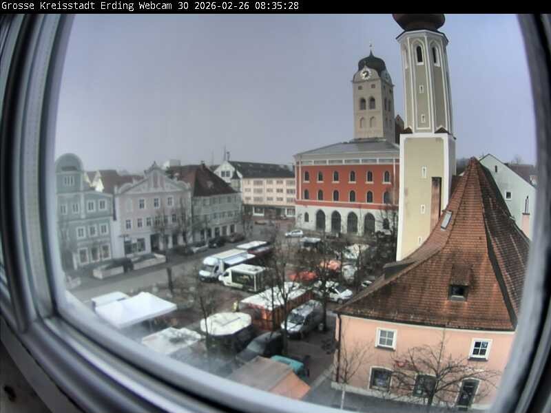 Archived image Webcam Erding - Town Hall
