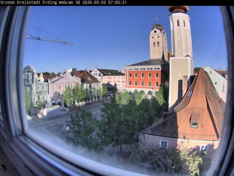 Archived image Webcam Erding - Town Hall