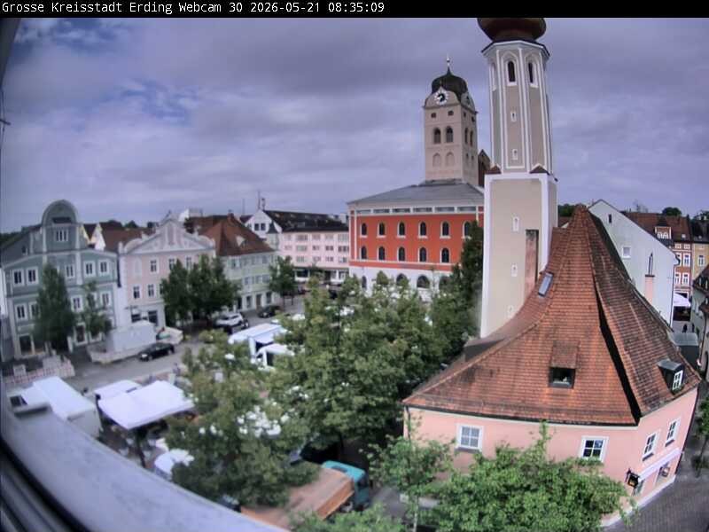 Archived image Webcam Erding - Town Hall